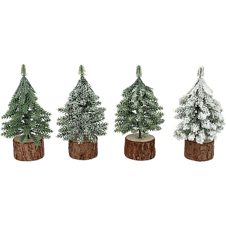 Jule grantræer, H 14,5 cm - flere varianter - assorteret 1 stk.