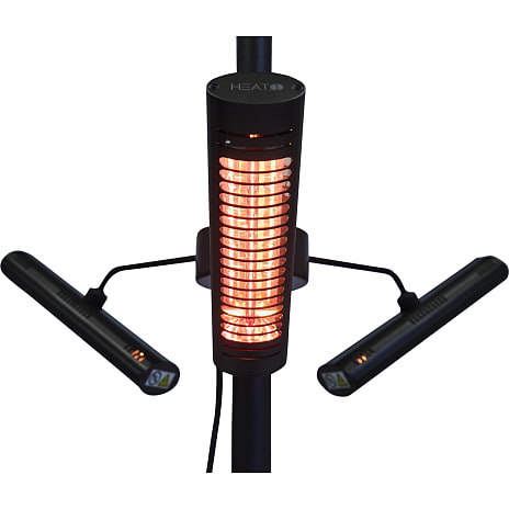 Heat1 Eco High-Line Terrassevarmer 3x670W - sort