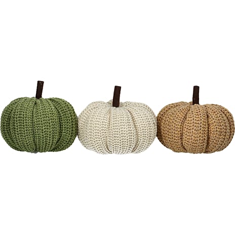 Efterårs Hæklet Græskar H 12 cm Assorteret