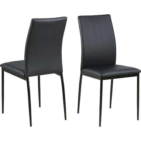 AC Design Furniture Demina Spisebordsstol Sort Læderlook