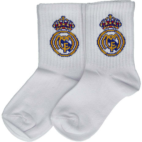 Real Madrid Strømper 2-pak Str. 31/34 Hvid