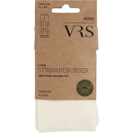 VRS Baby Strømpebukser Str. ½-1 år Råhvid