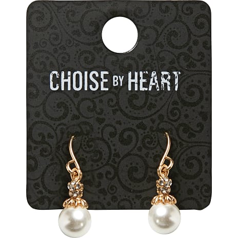 Choise by heart Ørering hjerte guldfarvet