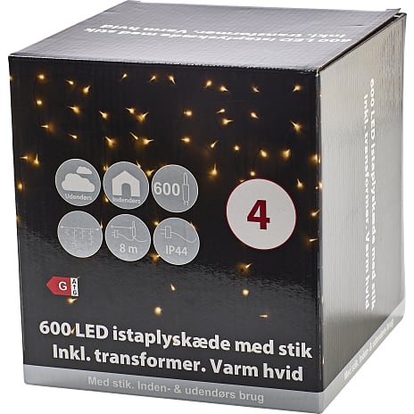 Andre mærker Istaplyskæde 600 LED varm hvid