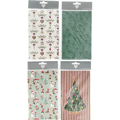 Papirsposer 12x20 cm 6-pak Assorteret