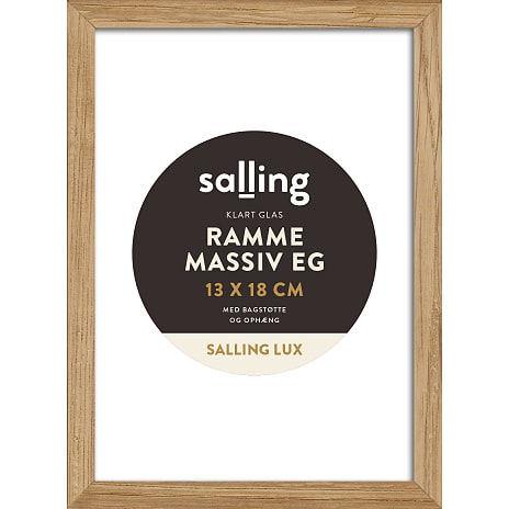 Salling Ramme i massiv eg m. glas - 13x18 cm 1 stk.