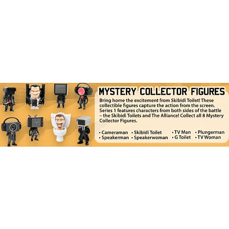 Skibidi Toilet Mystery Figurer Coll Serien Assorteret