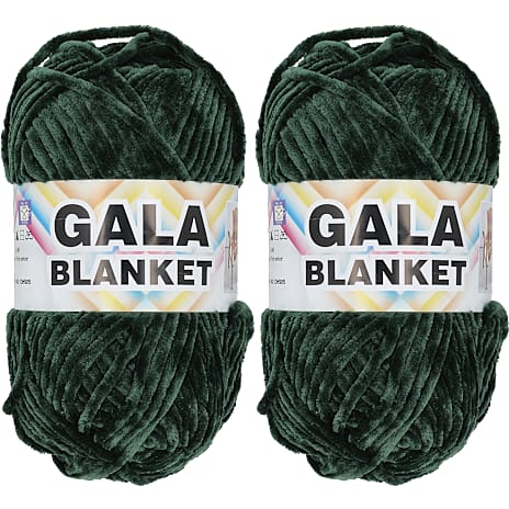 Gala Blanket 2-pak Garn Mørkegrøn CHS05