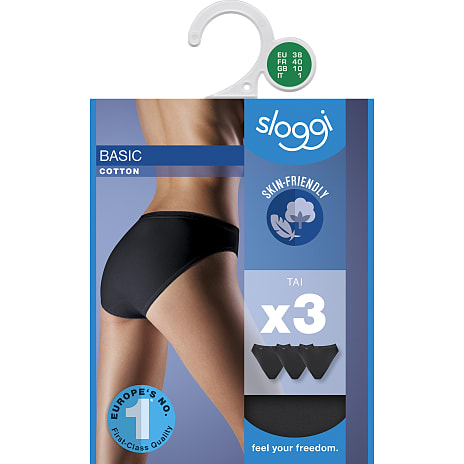 Sloggi dame 3-pak tai str. 48 - sort 1 stk.