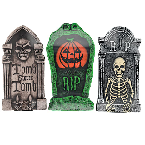 Halloween gravsten 40 cm - flere varianter - assorteret 1 stk.