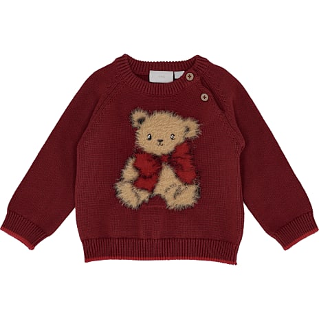 VRS baby strikbluse str. 74 - rød