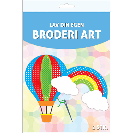 1Conzept Broderi Art Luftballon Regnbue