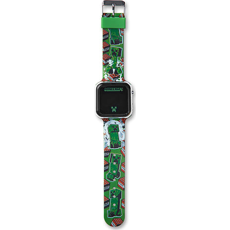 Accutime Minecraft Børne LED Armbåndsur Str. Onesize Grøn