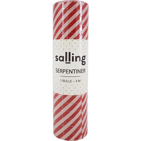 Salling serpentiner L: 3 meter - Rød 1 stk.