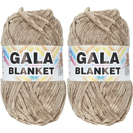 Gala Blanket 2-pak Garn Sandfarvet CHS16