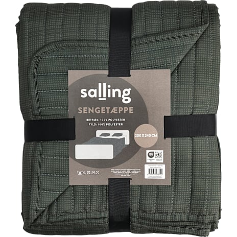 Salling Sengetæppe 200x240 cm Printet Grøn Struktur