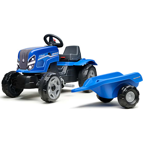 Falk Toys New Holland Traktor Med Trailer