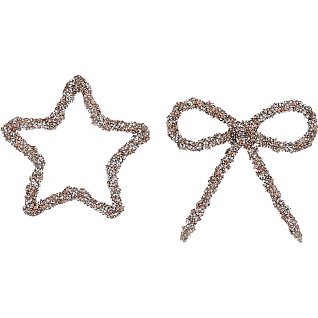 Julefryd Glitterophæng Med Guldsnor Assorteret