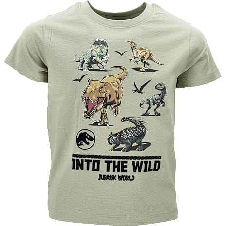 Jurassic World T-shirt str. 122/128 - grøn 1 stk.