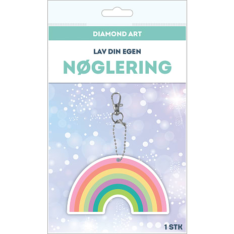 1conzept Diamond Art - regnbue nøglering 1 stk.