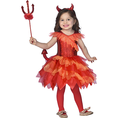Halloween Djævlekjole Kostume Str. 116