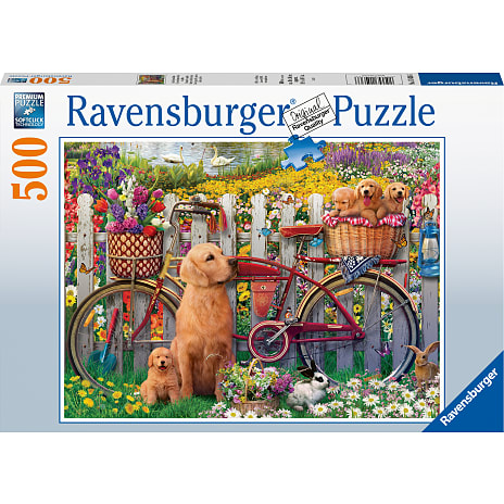 Ravensburger Søde Hunde I Haven Puslespil 500 Brikker