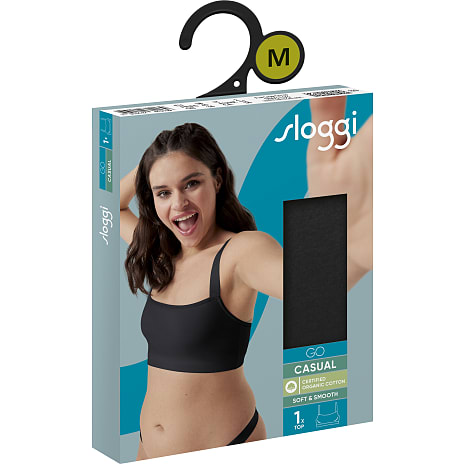 Sloggi Dame Top Str. M Sort