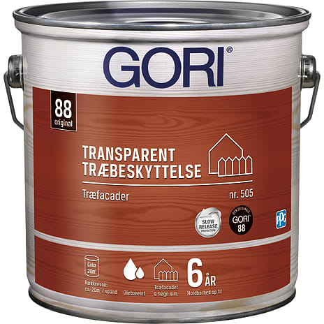 Gori 505 transparent træbeskyttelse 2,5 liter - farveløs 2500 ml
