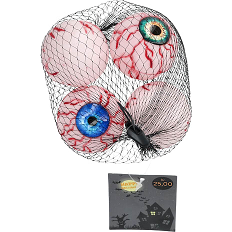 Halloween Øjne 5 cm 4-pak Hvid