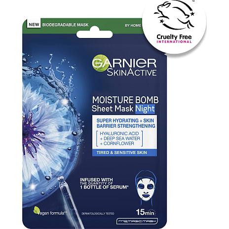 Garnier Ansigtsmaske m. hyaluronsyre tør og sensitiv