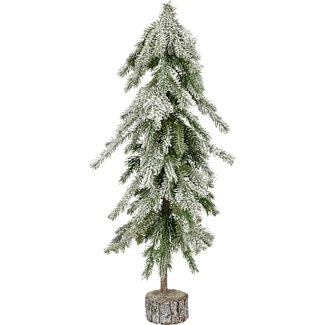Sneklædt juletræ H: 82 cm - hvid 1 stk.