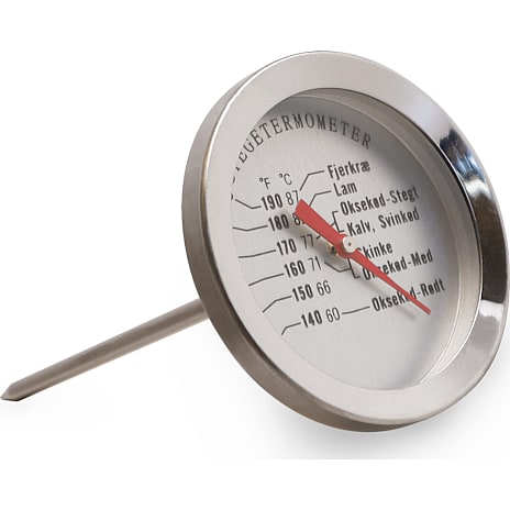 Køkkenchef stegetermometer rundt - metal 1 stk.