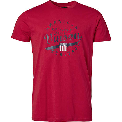 Vinson Herre T-shirt Str. M Rød