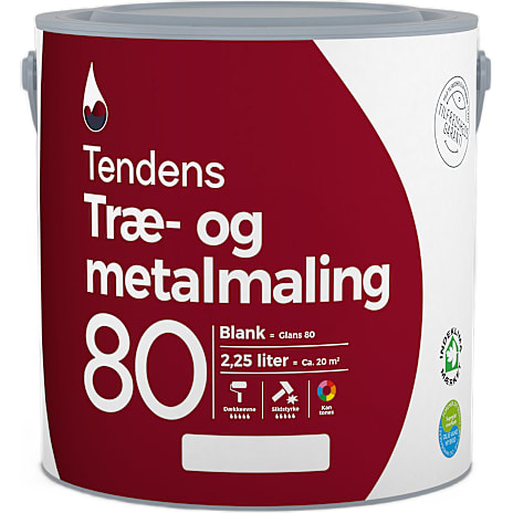 Tendens træ- og metalmaling blank 80 2.25 liter 2250 ml