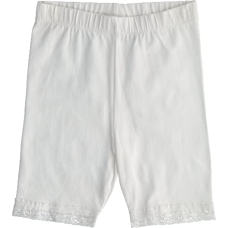 VRS børne cykelshorts med blondekant str. 146/152 - hvid 1 stk.