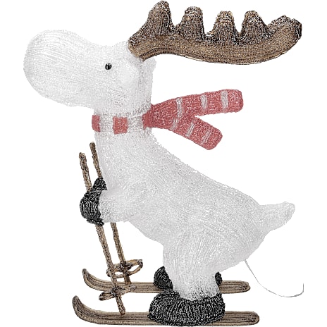 Akryl elg på ski 1 stk.