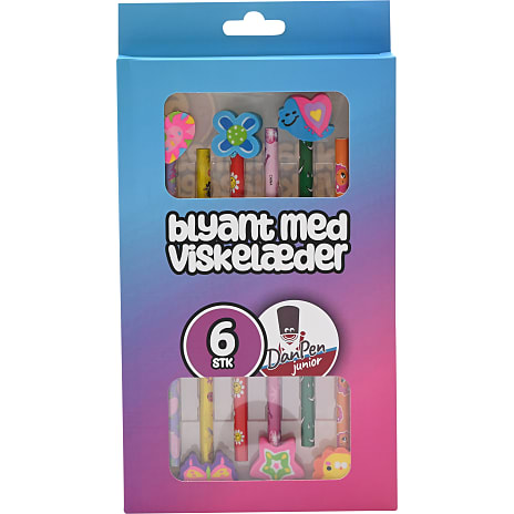 Danpen HB Blyanter Med Viskelæder