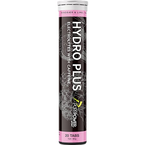 PurePoWer Elektrolytter m. lime- og hindbærsmag 20 stk.