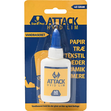 Danpen attack hvid lim - 40 g 1 stk.