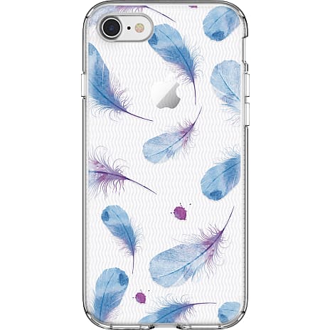 AVANA iPhone 6/6S/7/8/SE-2020 Cover Blå Fjer