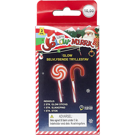 Jule Glow Stav 2-pak Rød