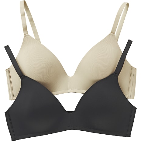 VRS Dame 2-pak BH Str. B80 Sort/Beige
