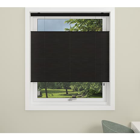 DEBEL Touch Split plisségardin 100 x 160cm - sort 1 stk.