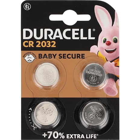 Duracell knapcelle CR 2032 batterier 4-pak 1 stk.