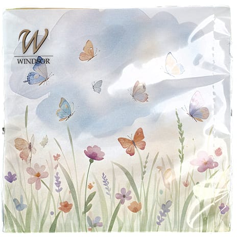 Windsor sommerservietter 33x33 cm 20-pak - sommerfugle 20 stk.