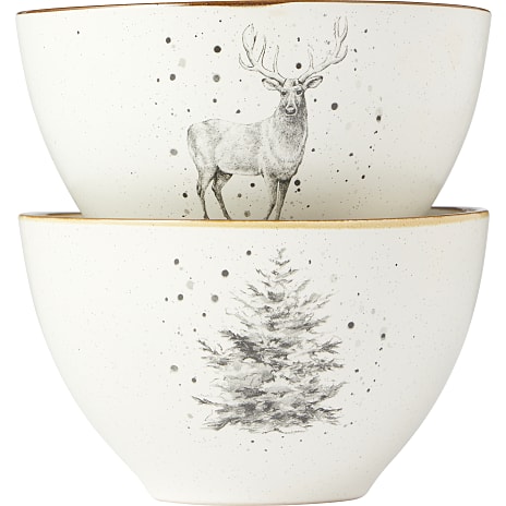 Porcelænskål med Vintermotiv