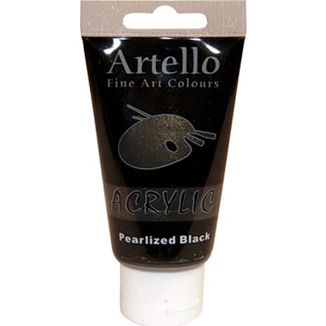 Artello akrylmaling 75 ml - Pearlized Black 75 ml