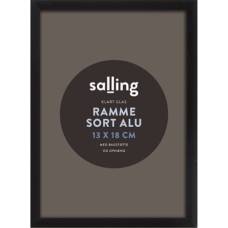 Salling Sort ramme glas