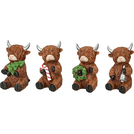 Julefigur Ko Højde 12 cm Assorteret