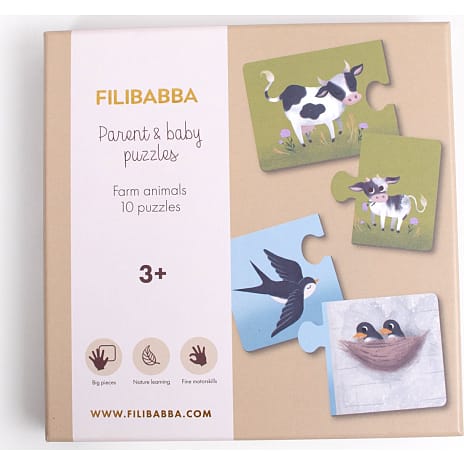 Filibabba Bondegårdsdyr Puslespil 10x2 Brikker